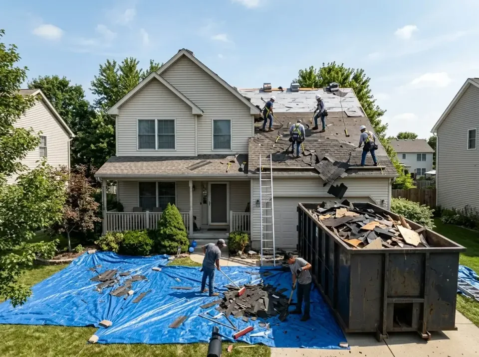roof-replacement-debris-remova-004 — frequently asked questions, Cheapest Dumpster Rentals in Brownstown, IN
